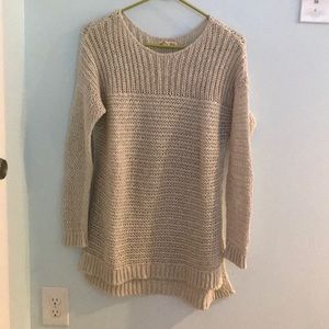 Long oversized knit sweater